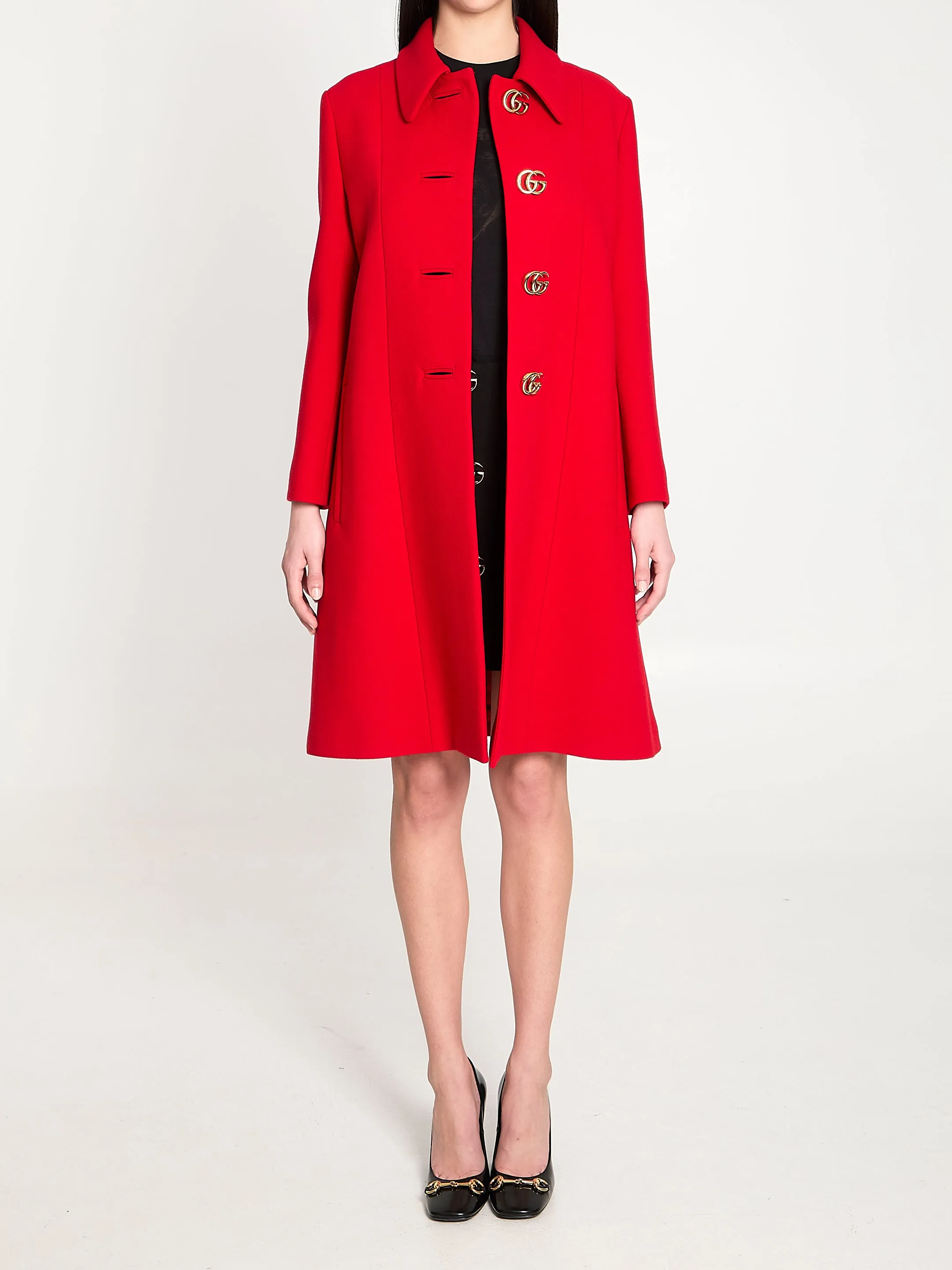 Double G natté wool coat sold by Lord & Taylor