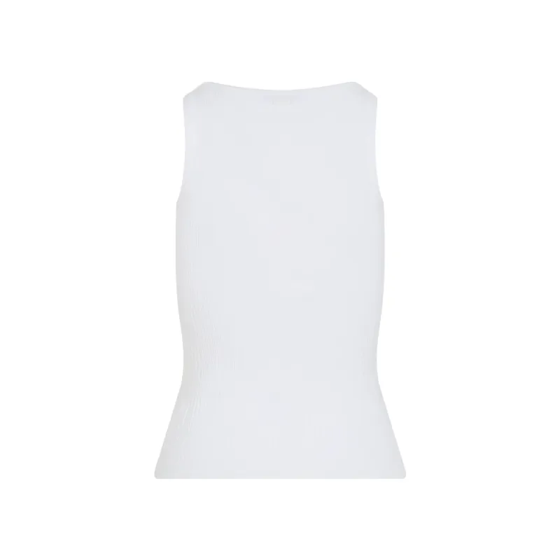 WHITE GHIRO KNIT TANK TOP made by MaxMara