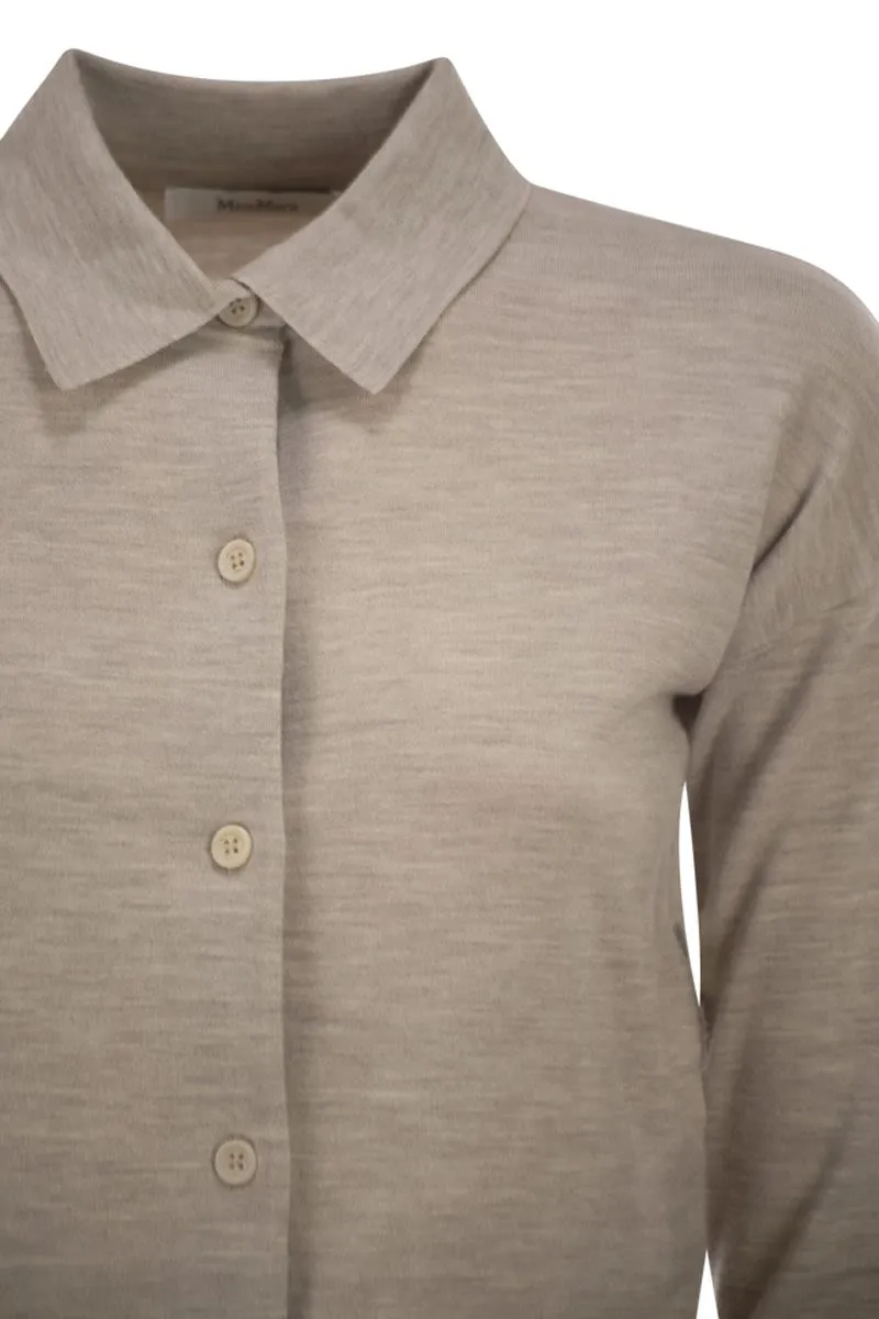SABLE MELANGE GREY WOOL MEDEOLA KNIT POLO sold by Lord & Taylor product image thumbnail 4