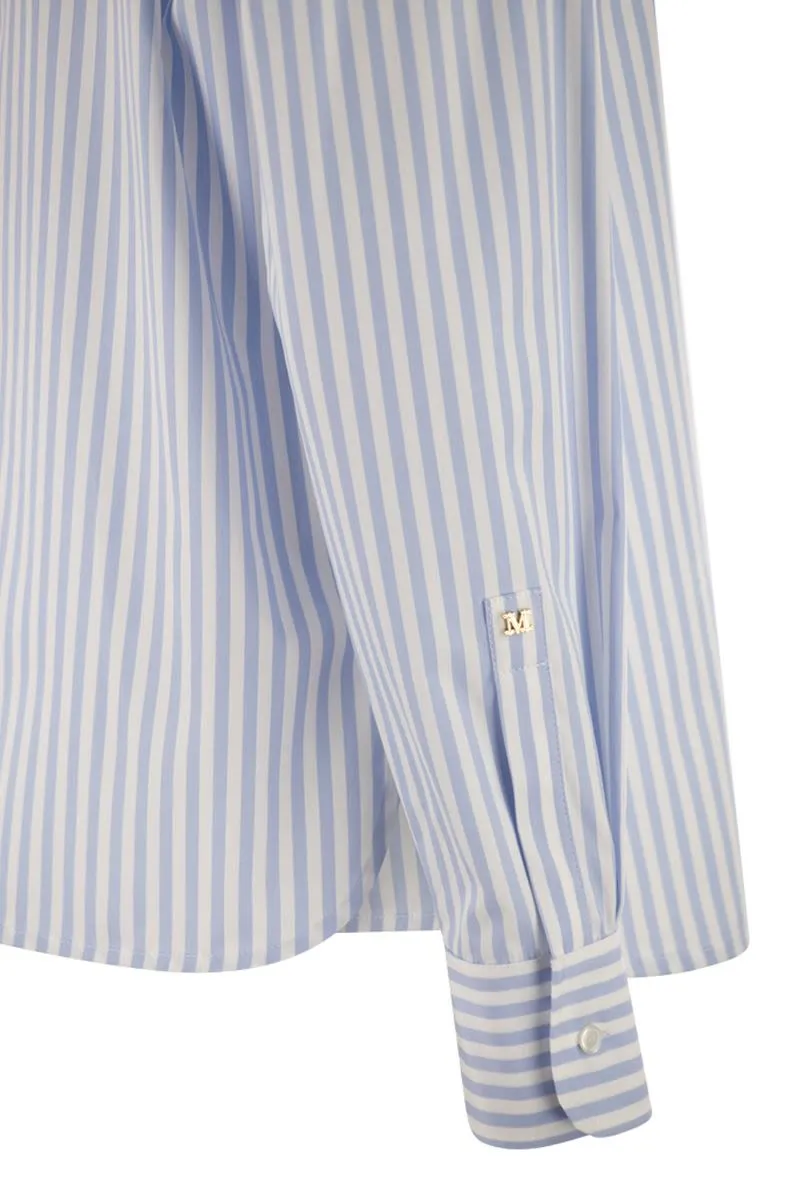 LIGHT BLUE ACCENNI STRIPED COTTON SHIRT sold by Lord & Taylor product image thumbnail 4