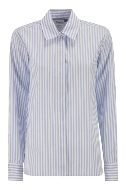 LIGHT BLUE ACCENNI STRIPED COTTON SHIRT sold by Lord & Taylor