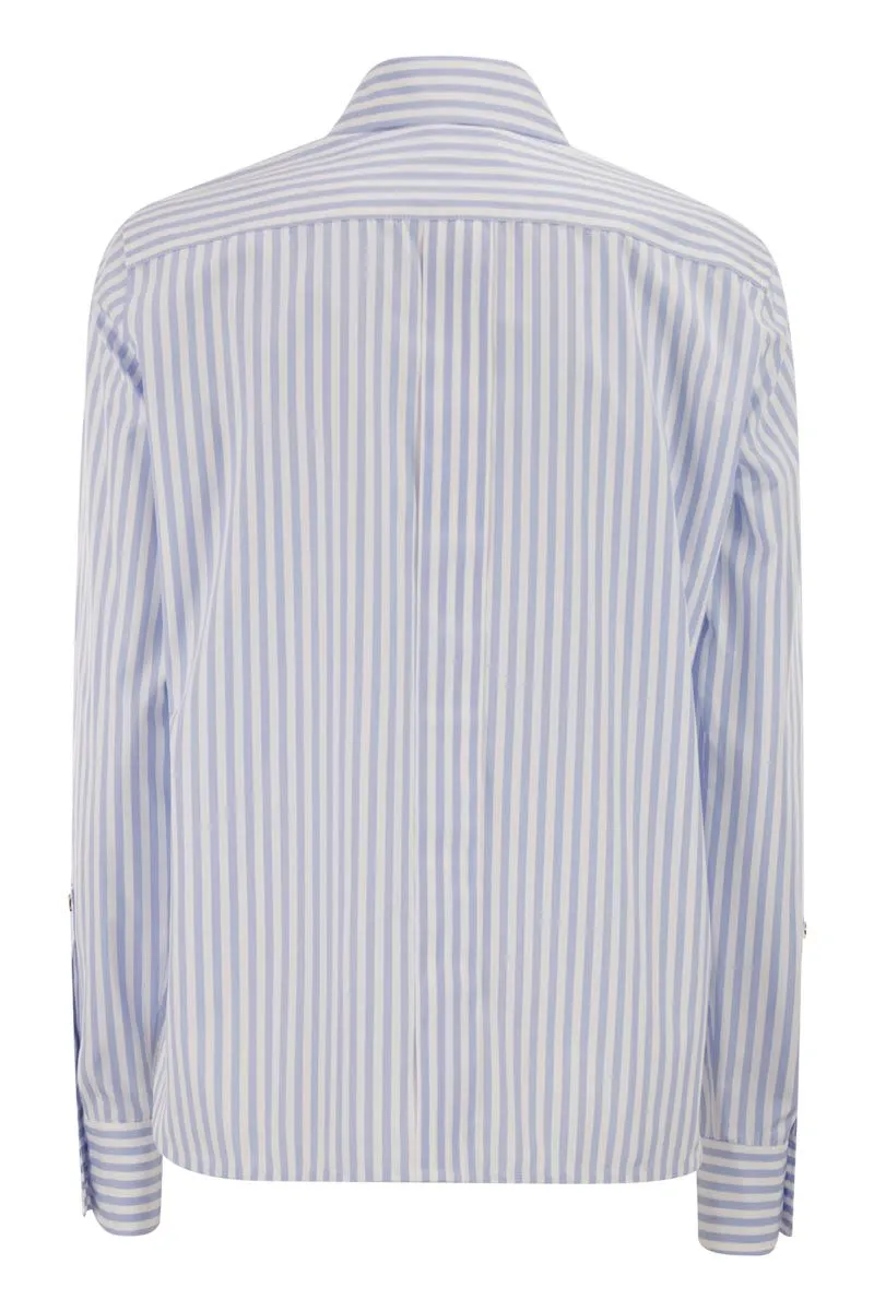 LIGHT BLUE ACCENNI STRIPED COTTON SHIRT sold by Lord & Taylor product image thumbnail 2