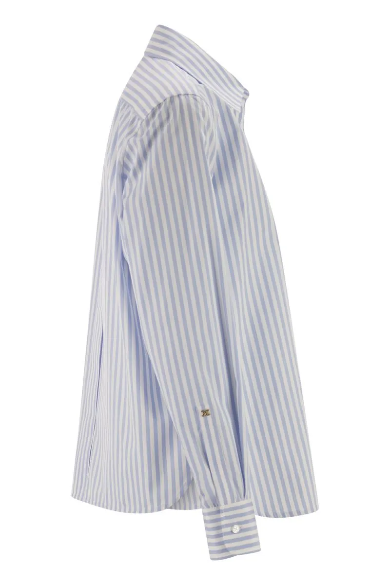 LIGHT BLUE ACCENNI STRIPED COTTON SHIRT sold by Lord & Taylor product image thumbnail 3