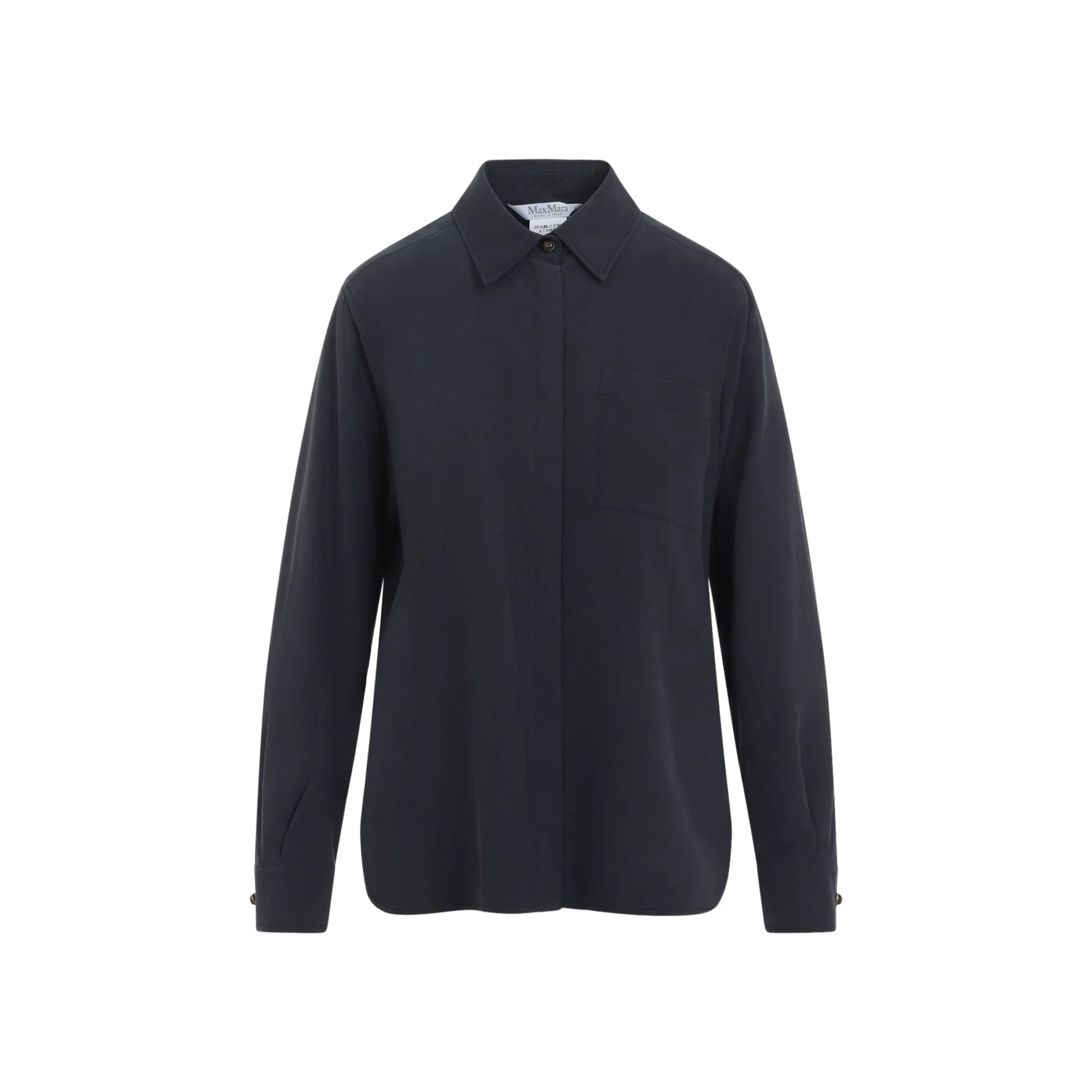 NAVY BLUE SILK SIAMESE SHIRT sold by Lord & Taylor