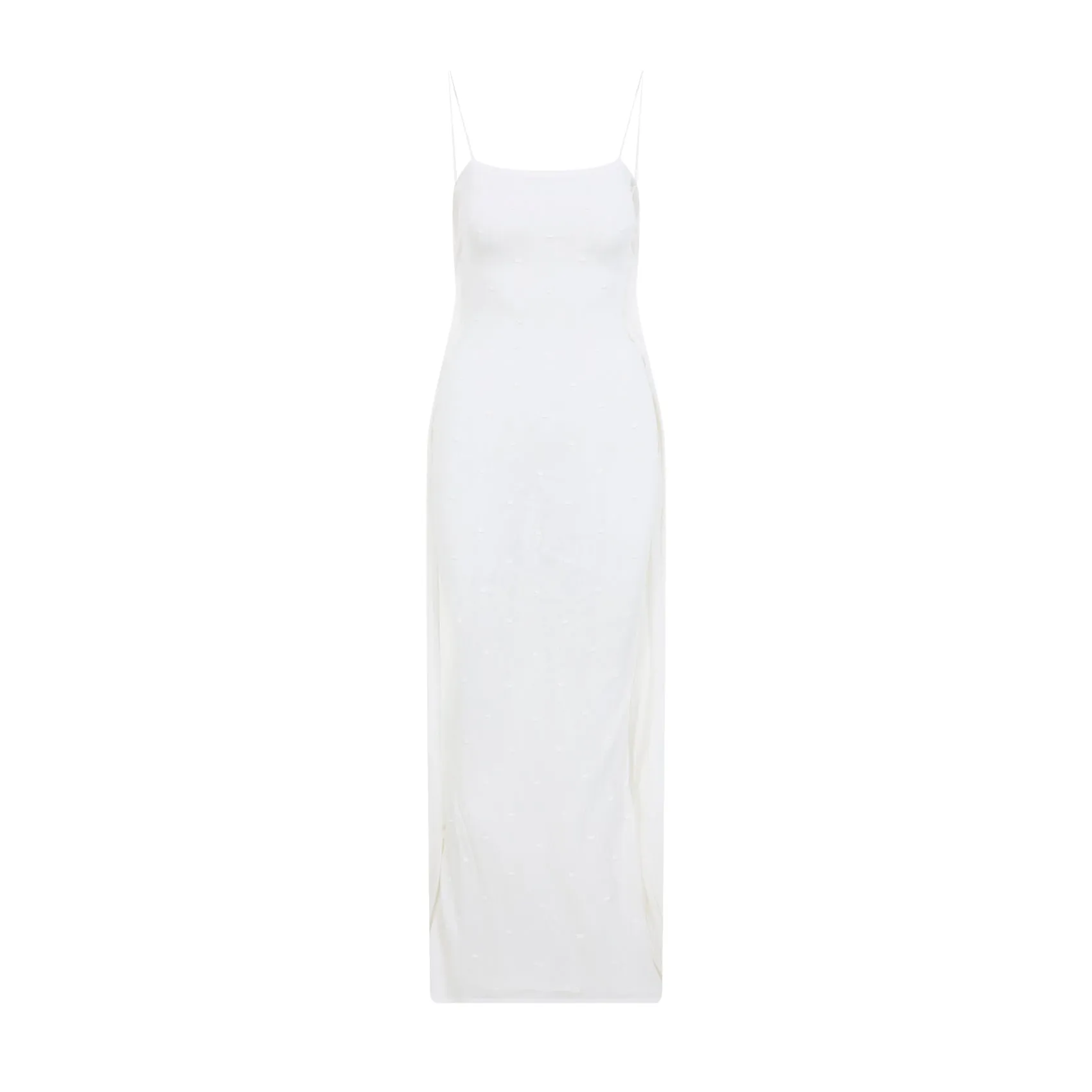 OFF WHITE LA ROBE MAILLE PLUMETIS VISCOSE LONG DRESS sold by Lord & Taylor