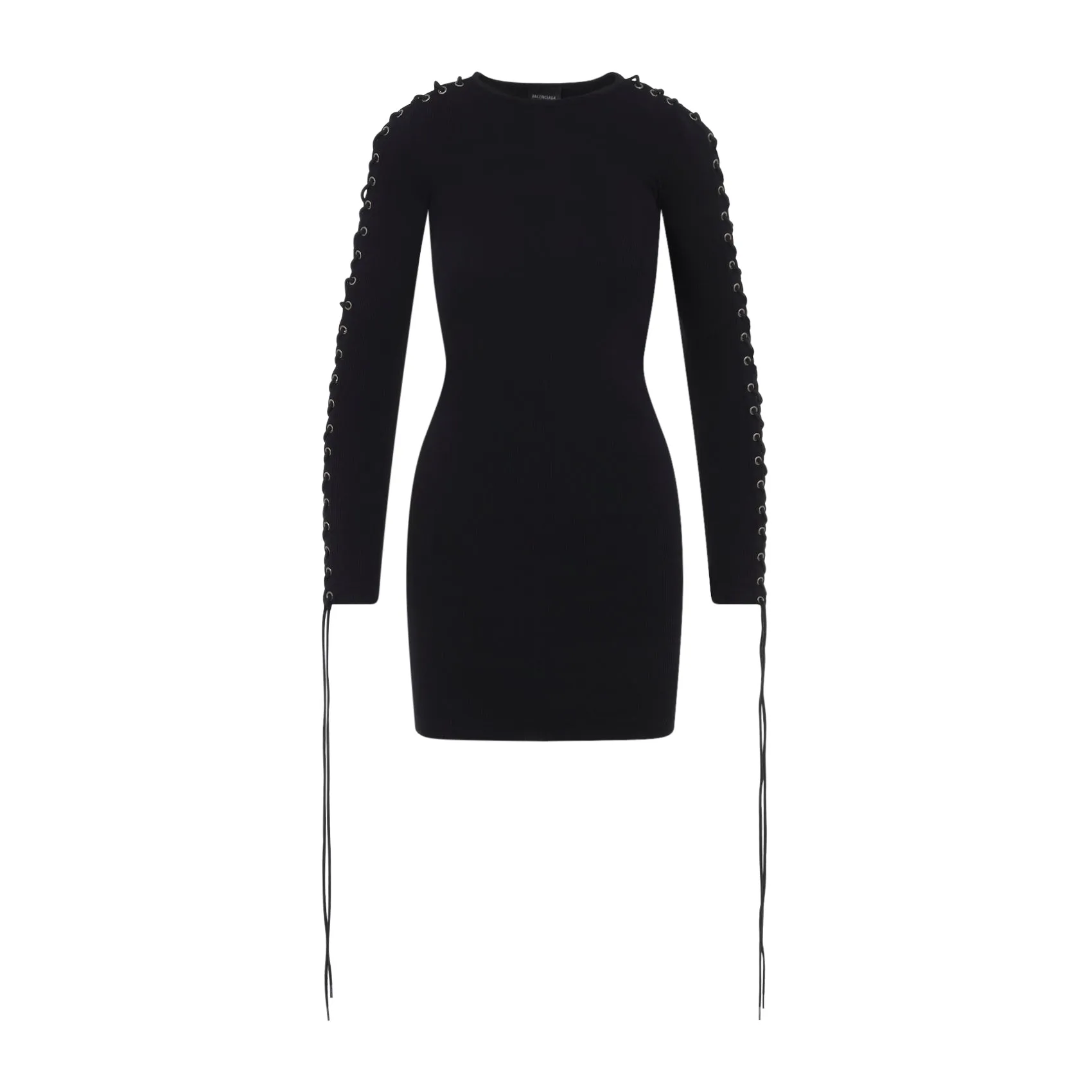 BLACK LACE-UP COTTON MINI DRESS sold by Lord & Taylor