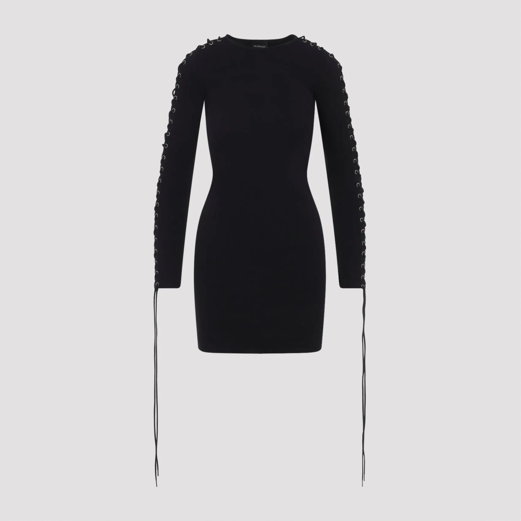 BLACK LACE-UP COTTON MINI DRESS sold by Lord & Taylor product image thumbnail 2