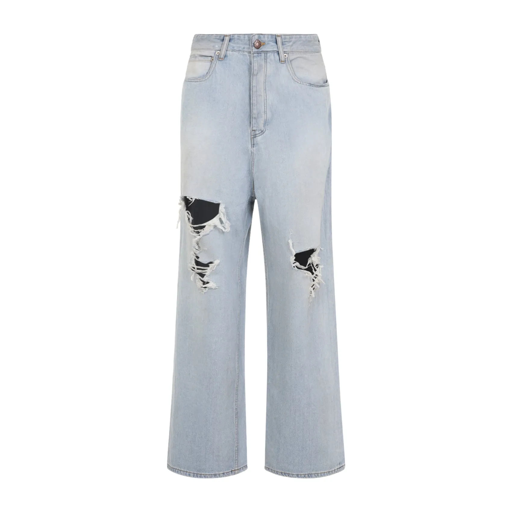 LIGHT BLUE COTTON BAGGY PANTS sold by Lord & Taylor
