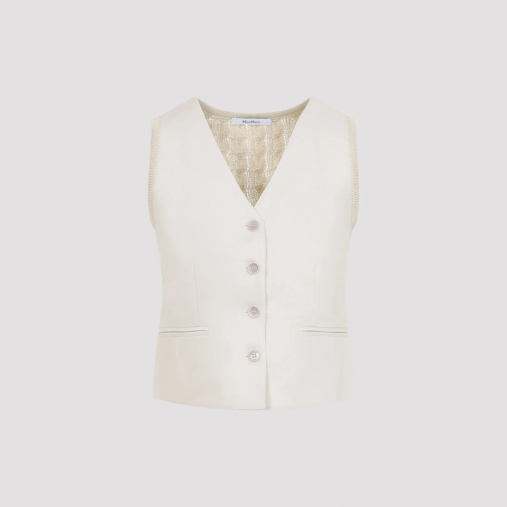 BEIGE LINEN CALIBRI LINEN VEST sold by Lord & Taylor product image thumbnail 2