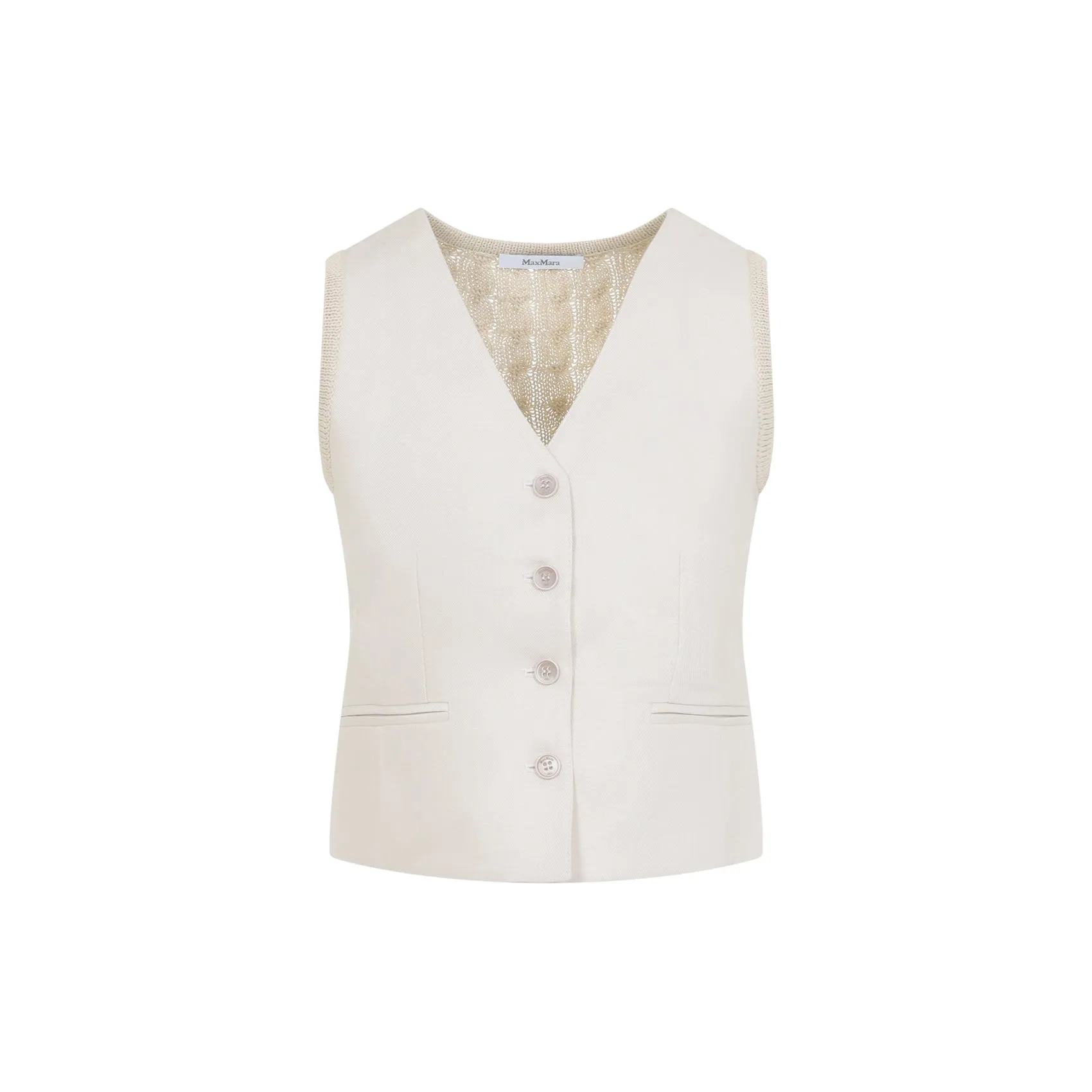 BEIGE LINEN CALIBRI LINEN VEST sold by Lord & Taylor