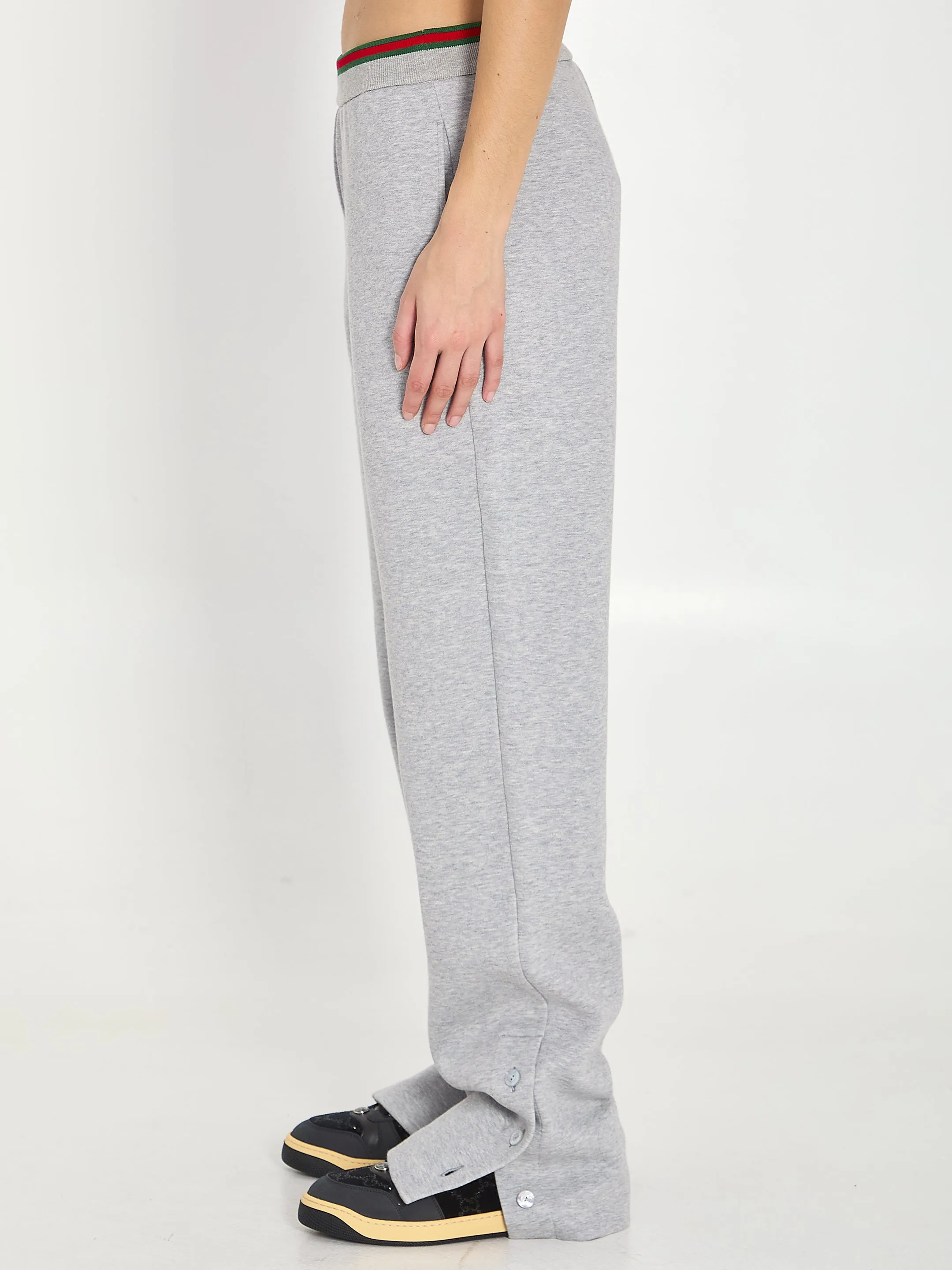 GREY COTTON BLEND JOGGERS sold by Lord & Taylor product image thumbnail 3