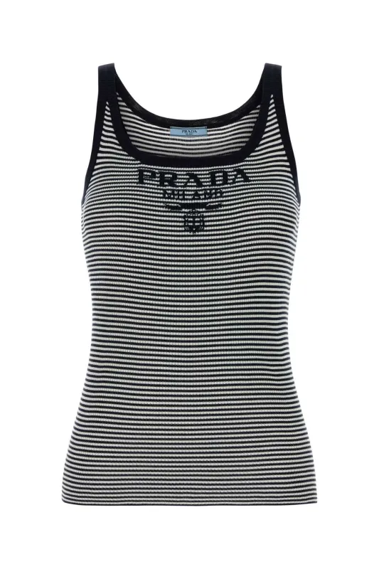 EMBROIDERED SILK TANK TOP made by Prada