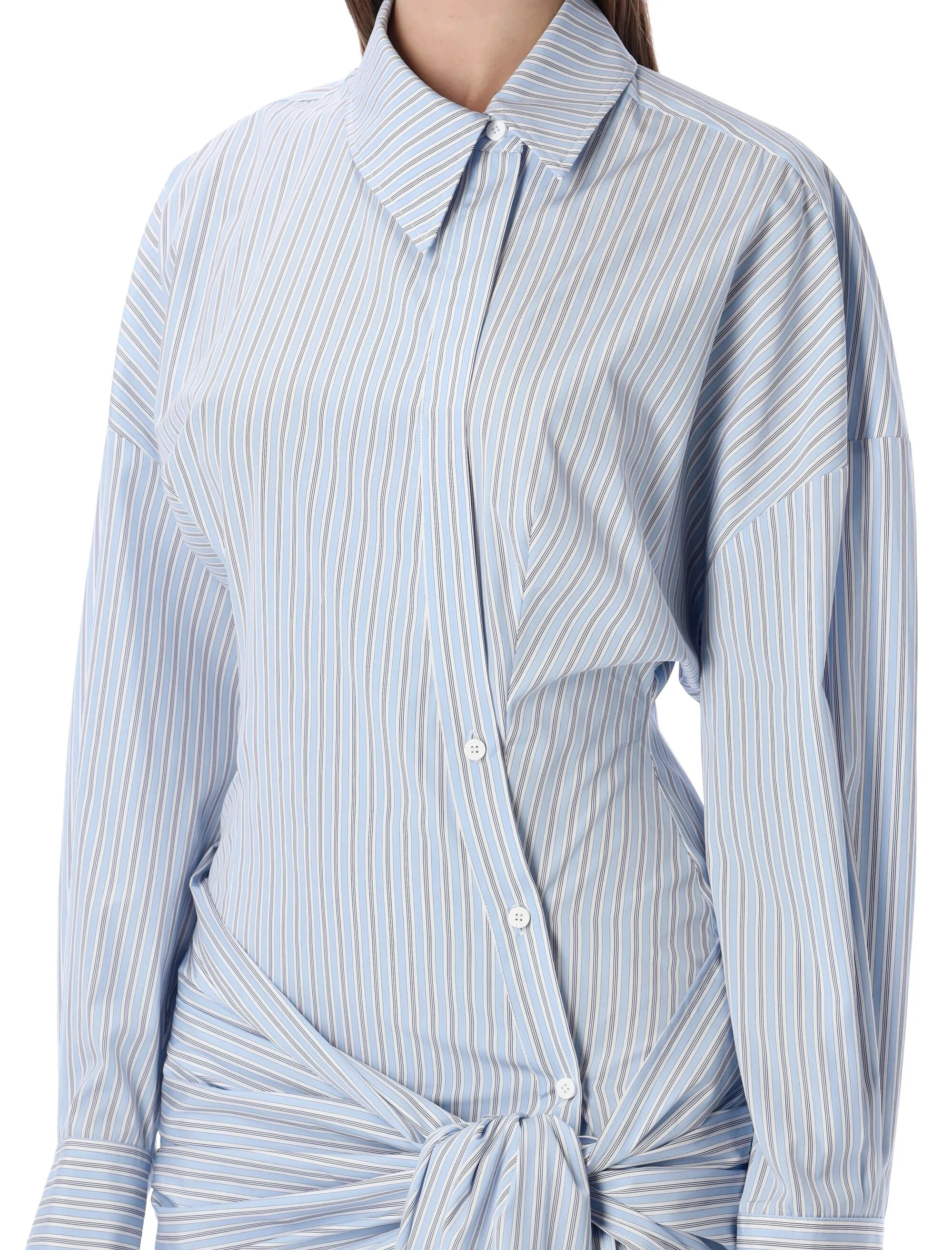 THE ATTICO STRIPED POPLIN MINI DRESS sold by Lord & Taylor product image thumbnail 3