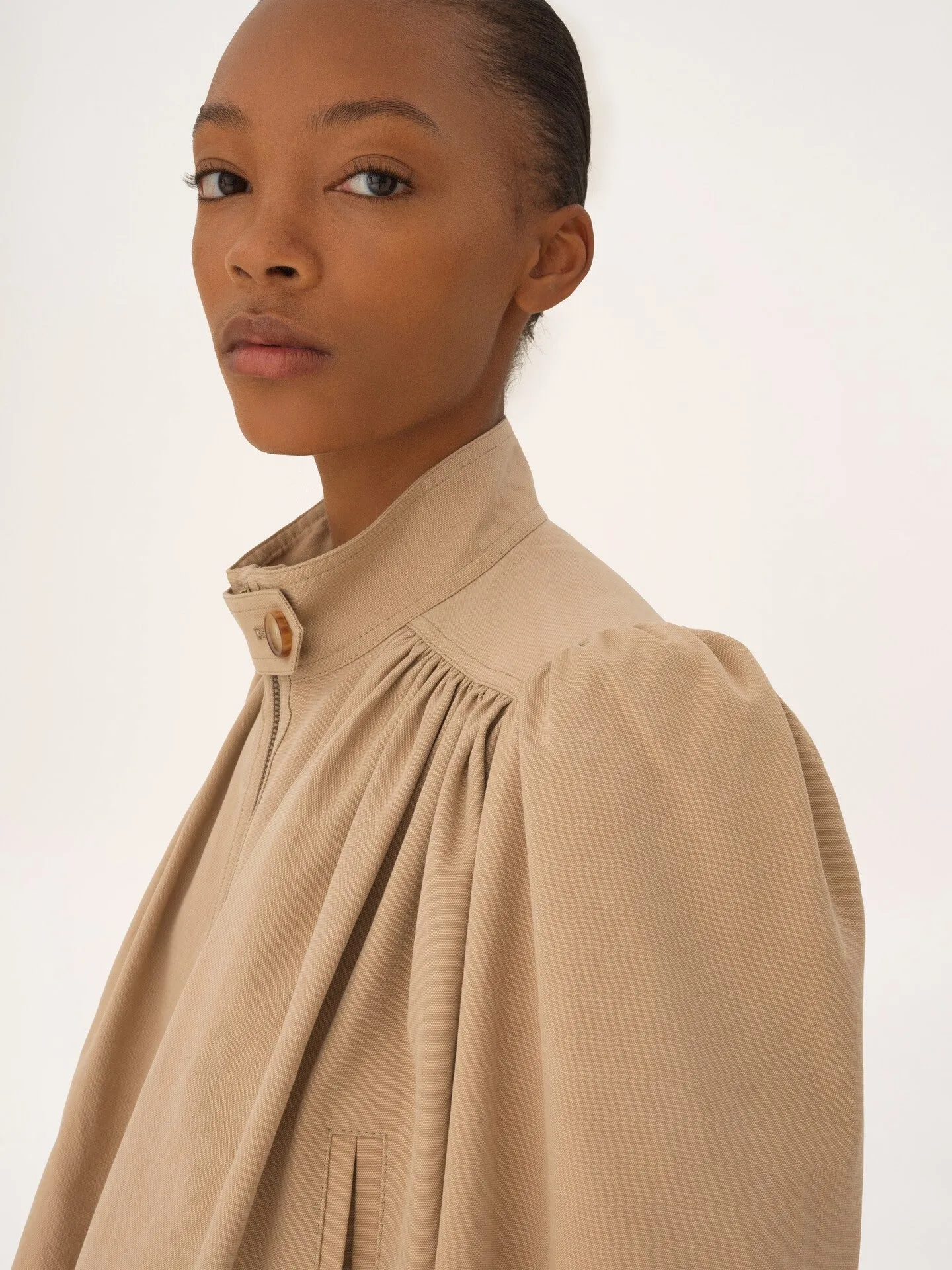 CHLOÉ GATHERED COTTON BOULE JACKET sold by Lord & Taylor product image thumbnail 4