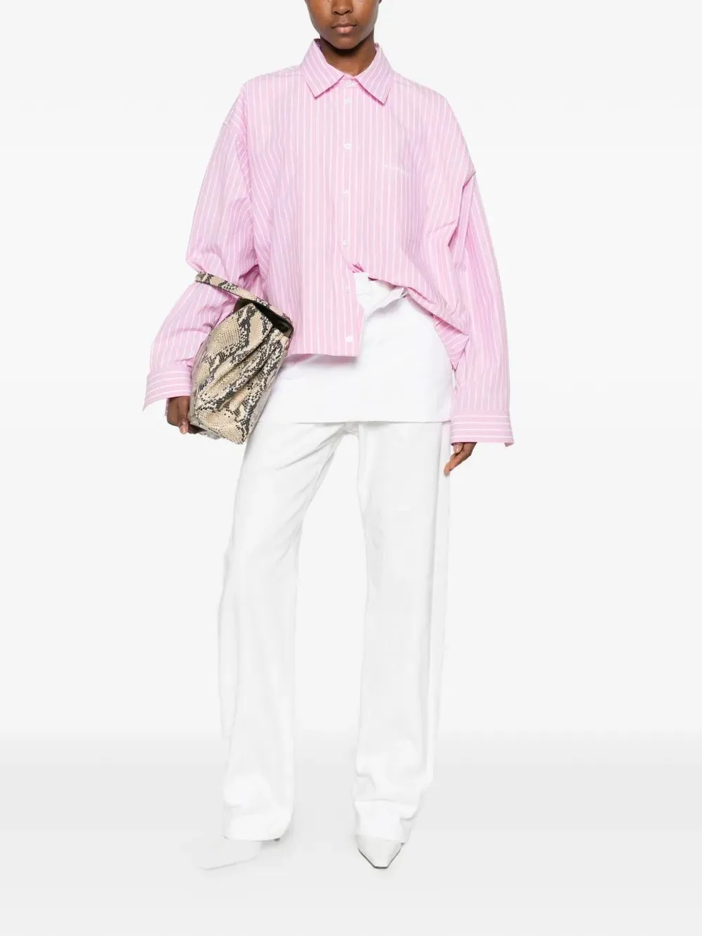 CROPPED SHIRT IN COTTON POPLIN sold by Lord & Taylor product image thumbnail 2