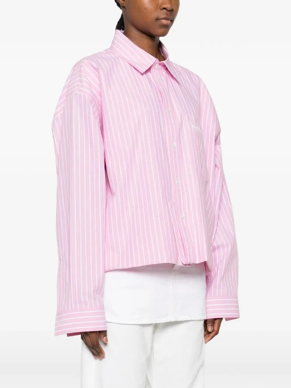 CROPPED SHIRT IN COTTON POPLIN sold by Lord & Taylor product image thumbnail 3