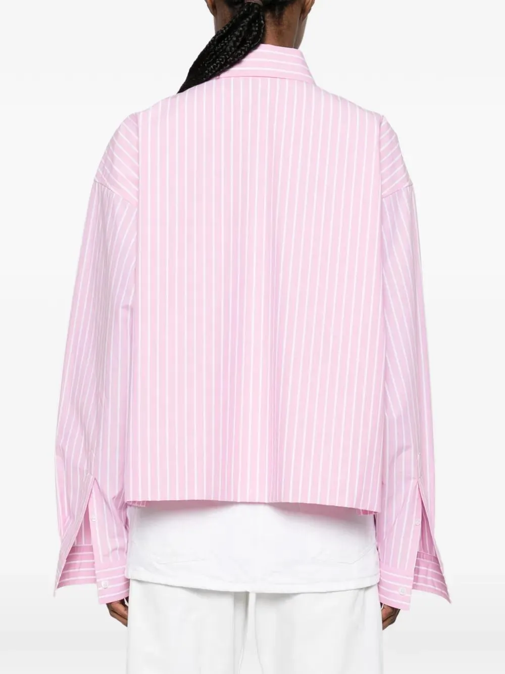 CROPPED SHIRT IN COTTON POPLIN sold by Lord & Taylor product image thumbnail 4