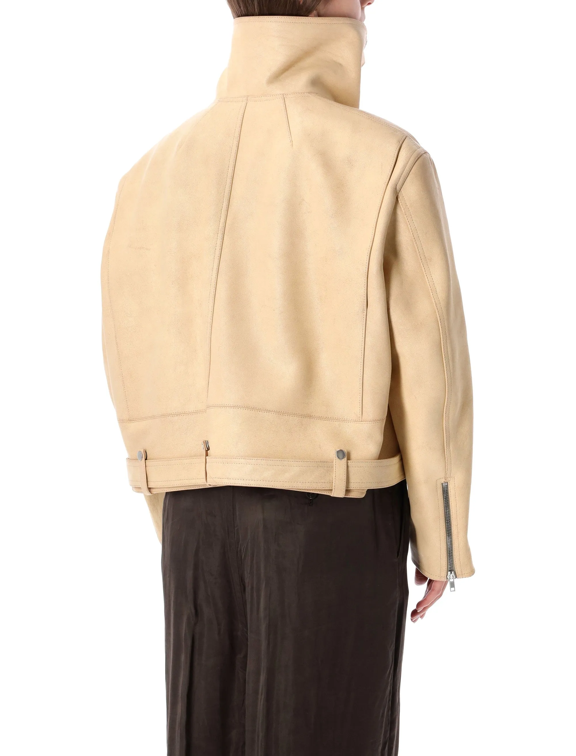 RICK OWENS BIKER JUMBO STOOGES LEATHER JACKET sold by Lord & Taylor product image thumbnail 2