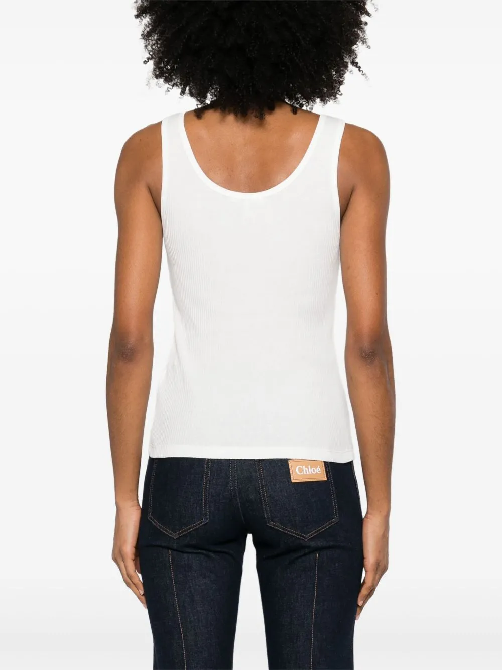 CHLOÉ FITTED LOGO JERSEY TANK TOP sold by Lord & Taylor product image thumbnail 4