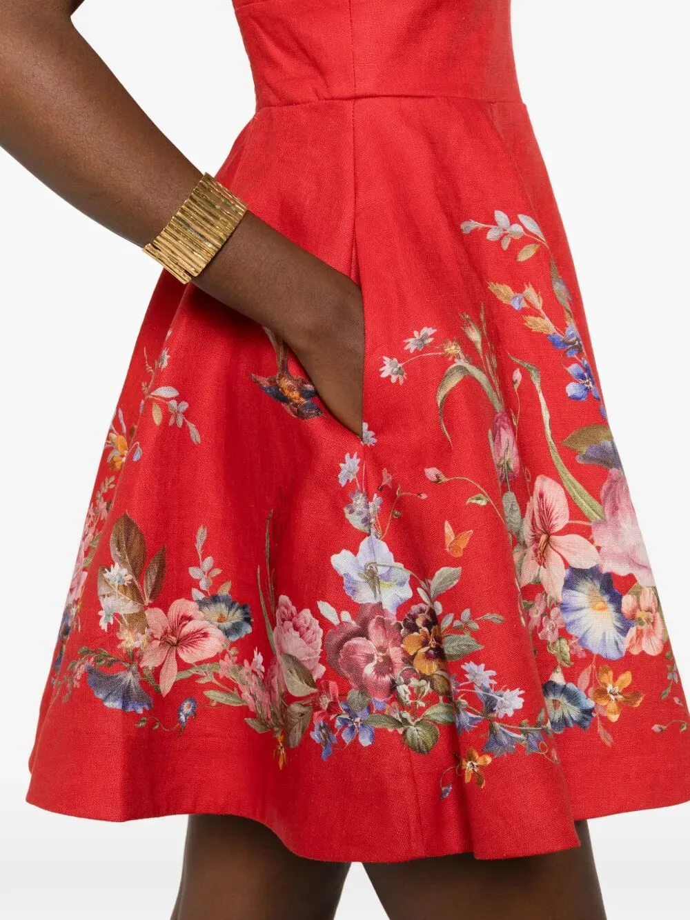 ZIMMERMANN PATIENCE RED FLORAL MINI DRESS sold by Lord & Taylor product image thumbnail 2