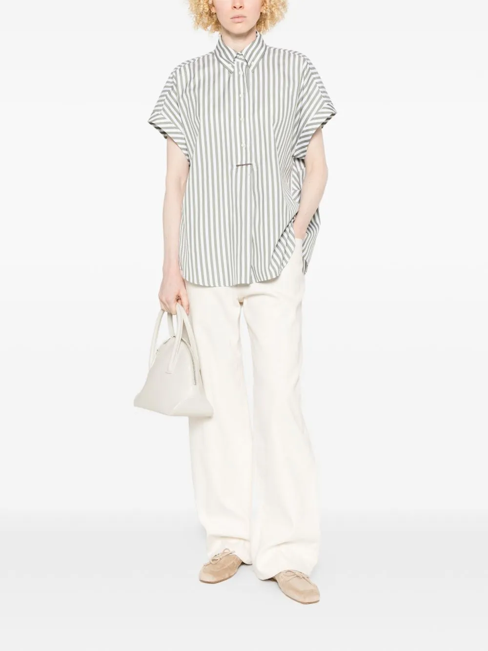 COTTON AND SILK STRIPED SHIRT sold by Lord & Taylor product image thumbnail 5