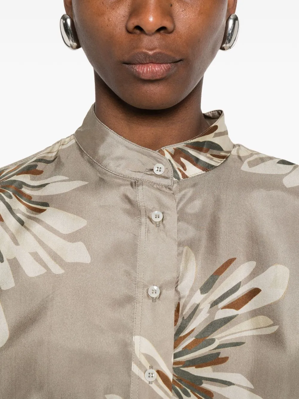 PRINTED SILK SHIRT sold by Lord & Taylor product image thumbnail 3