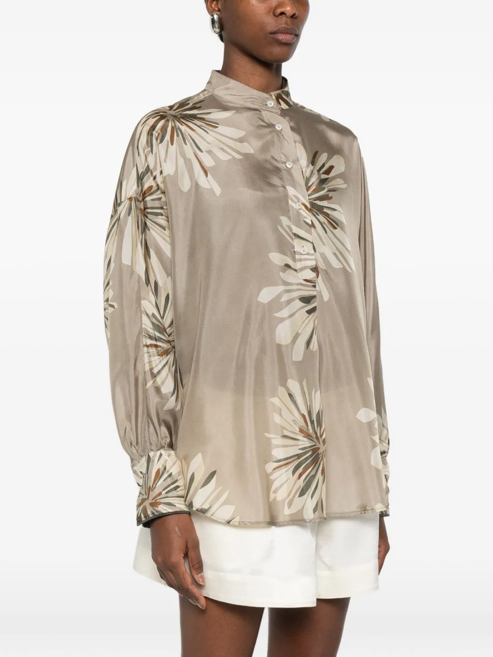 PRINTED SILK SHIRT sold by Lord & Taylor product image thumbnail 5