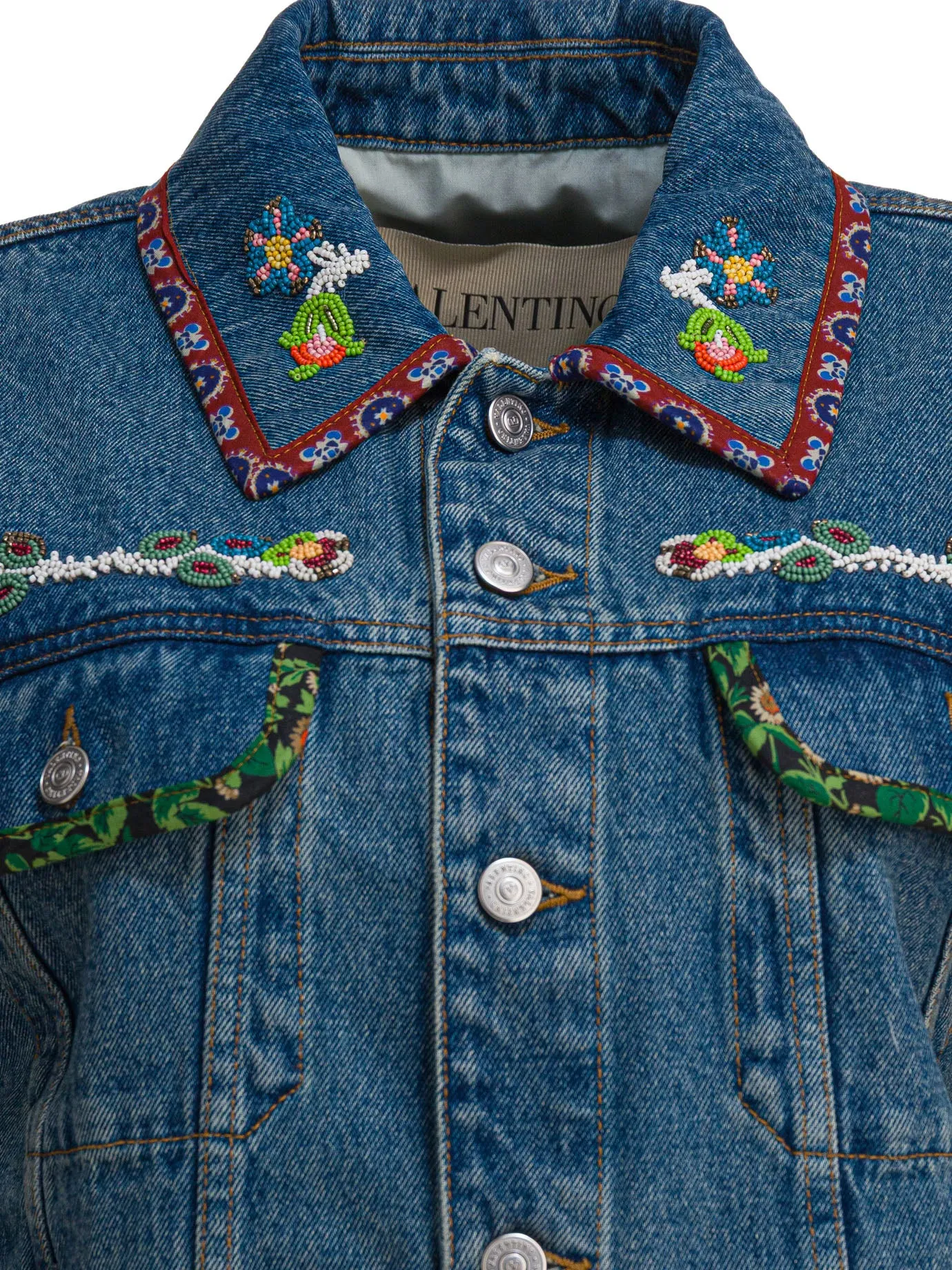 Embroidery denim jacket sold by Lord & Taylor product image thumbnail 3