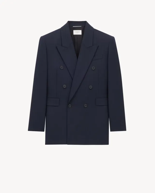 Double breasted blazer jacket in wool made by Yves Saint Laurent