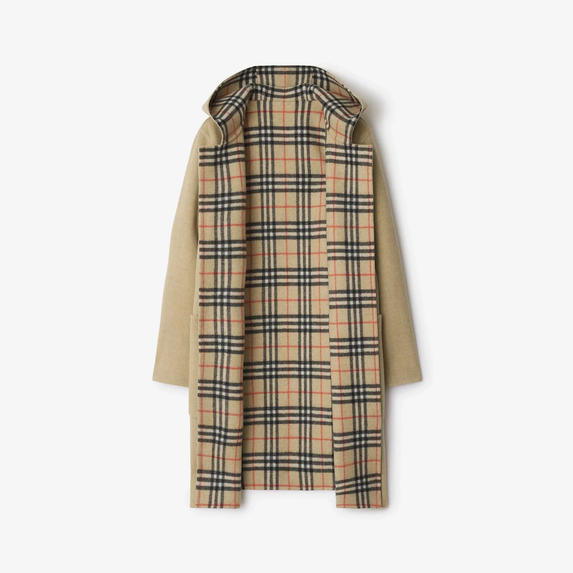 Reversible hoodie coat in wool sold by Lord & Taylor product image thumbnail 3