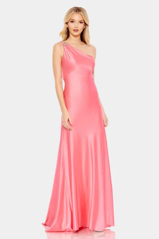 Beaded One Shoulder Column Gown sold by Lord & Taylor