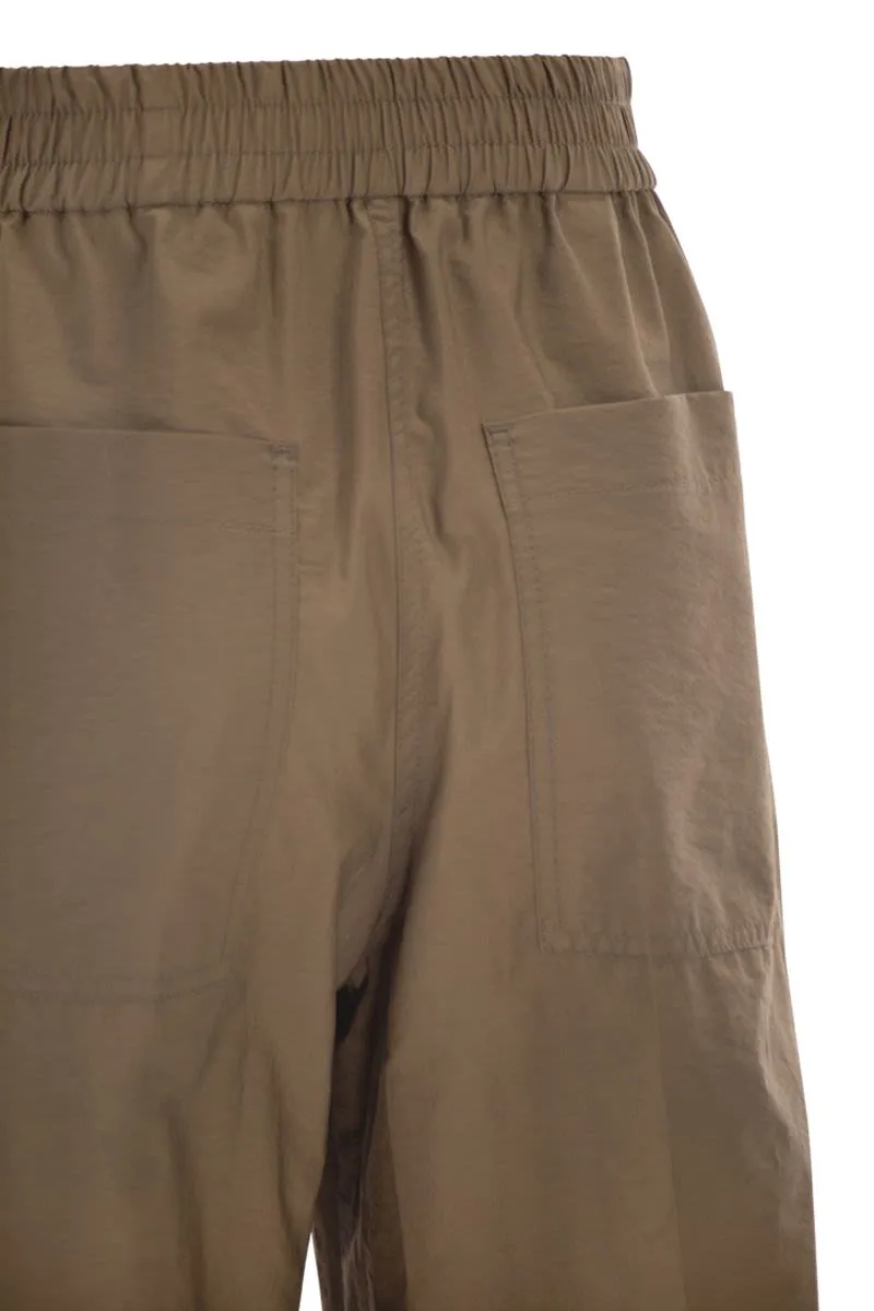BROWN COTTON BLEND WIDE-LEG PANT sold by Lord & Taylor product image thumbnail 4