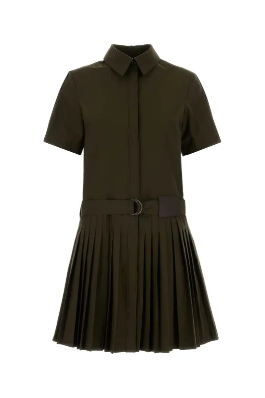 KHAKI COTTON BLEND MINI DRESS sold by Lord & Taylor