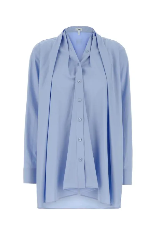 LIGHT BLUE POPLIN SHIRT made by Loewe