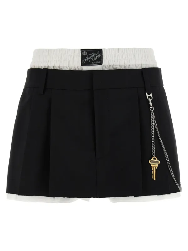 'Pre-Styled Pleated W/Chain' skort made by Alexander Wang