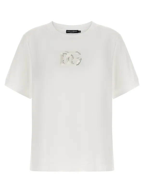 Logo embroidery t-shirt made by Dolce & Gabanna