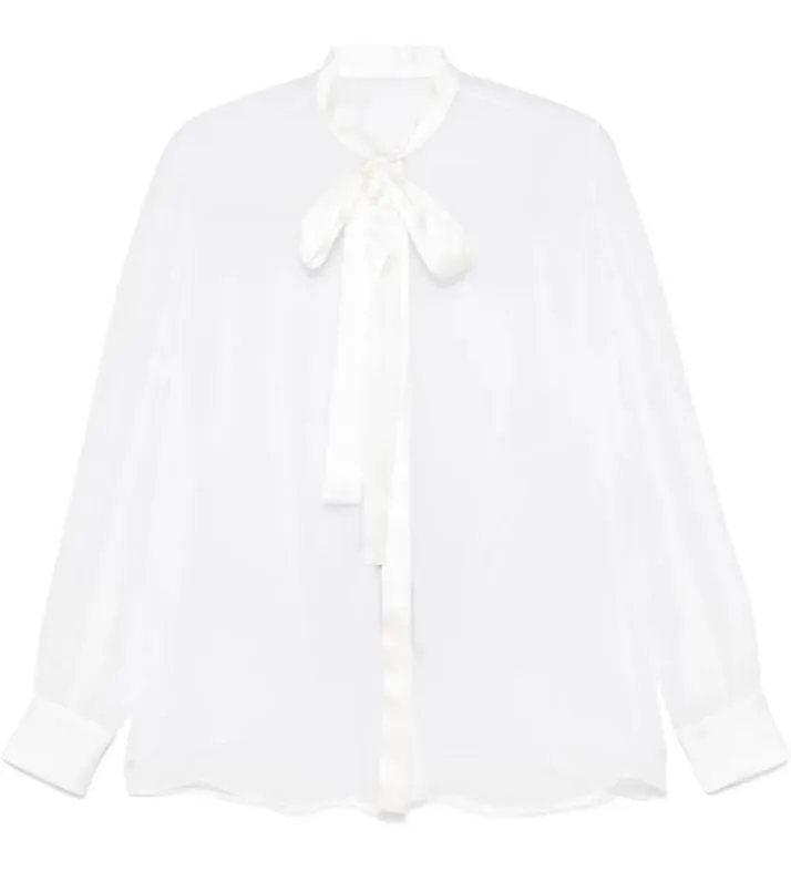 SILK CHIFFON BOW SHIRT sold by Lord & Taylor