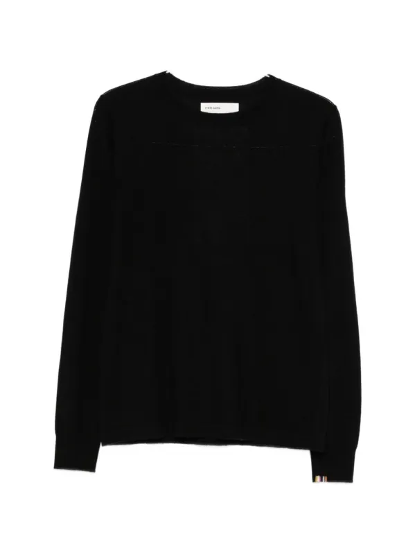 RIBBED CREW NECK SWEATER made by extreme cashmere