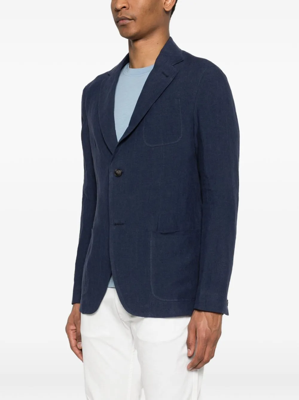 LINEN NOTCHED LAPEL BLAZER sold by Lord & Taylor product image thumbnail 3