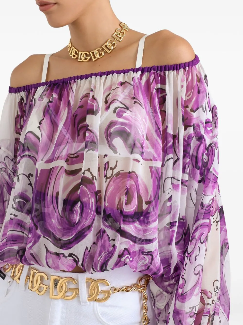 MAJOLICA SILK CHIFFON TOP sold by Lord & Taylor product image thumbnail 4