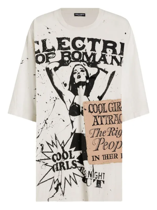OVERSIZED PRINT JERSEY T-SHIRT made by Dolce & Gabanna