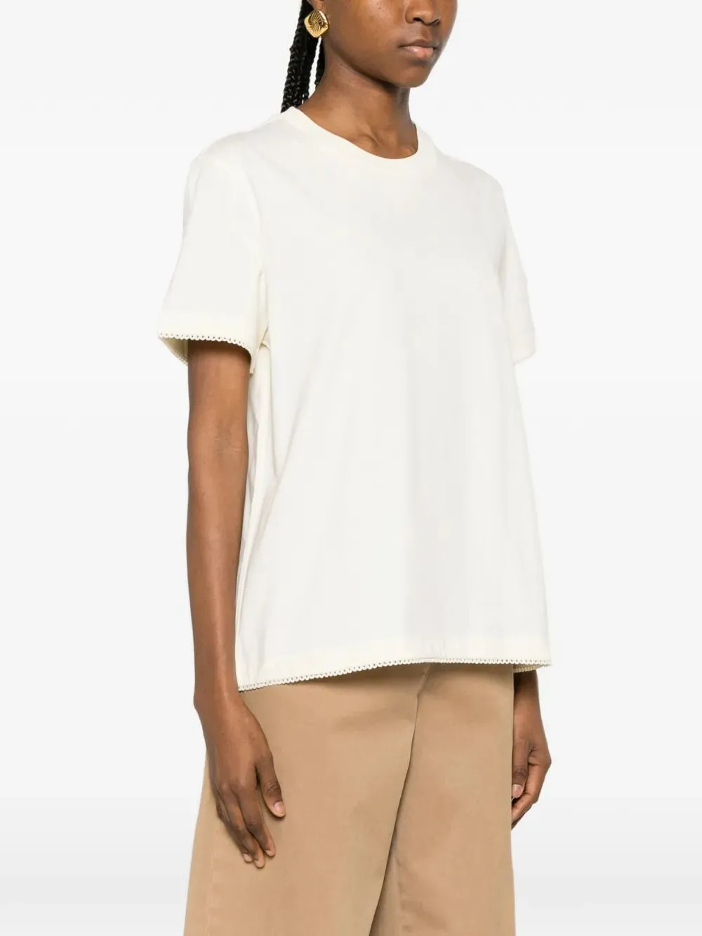 COTTON T-SHIRT WITH TRIMMED HEM sold by Lord & Taylor product image thumbnail 2