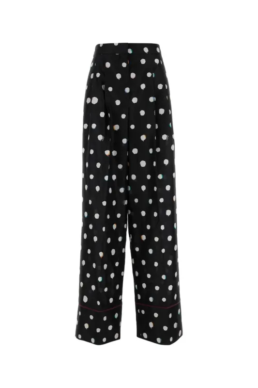 PRINTED SILK WIDE-LEG PANT made by Fendi