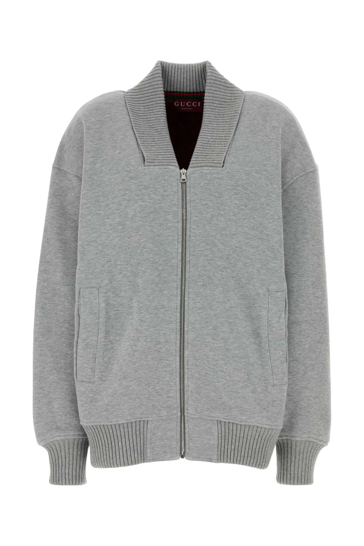 GREY COTTON BLEND BOMBER JACKET sold by Lord & Taylor