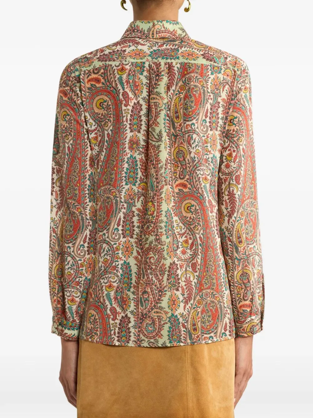 PAISLEY-PRINT SILK BLEND SHIRT sold by Lord & Taylor product image thumbnail 3