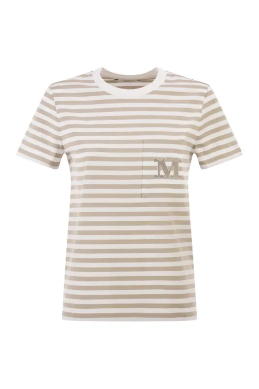 MXMOBILI - STRIPED JERSEY T-SHIRT made by MaxMara