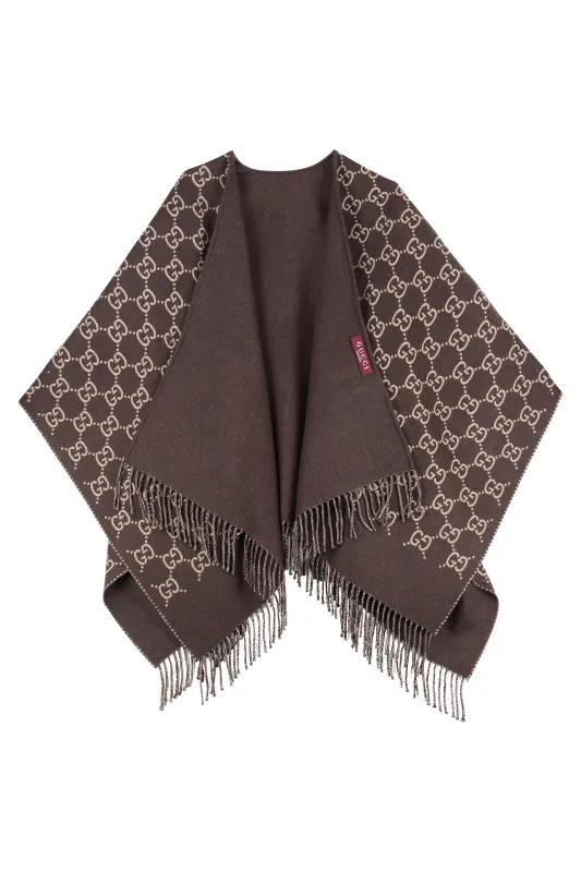 GG JACQUARD WOOL CAPE sold by Lord & Taylor