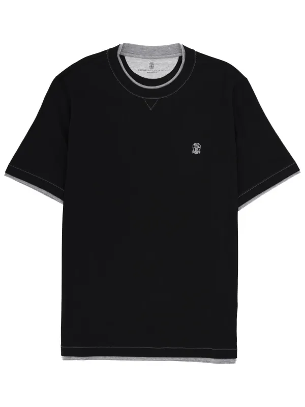 T-SHIRT WITH LOGO made by Brunello Cucinelli
