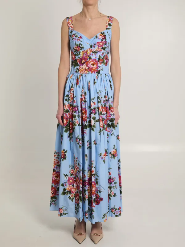 Maxi dress with floral print made by Dolce & Gabanna