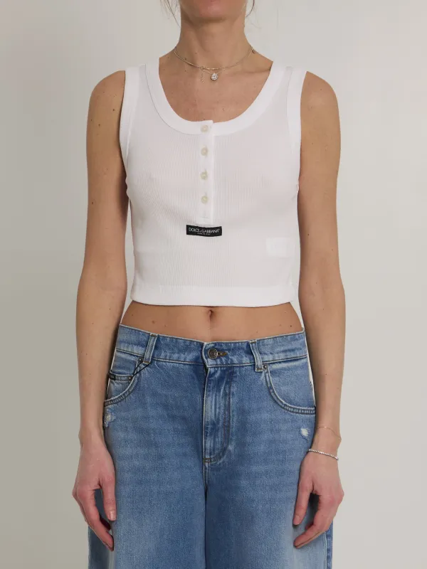 Ribbed tank top sold by Lord & Taylor